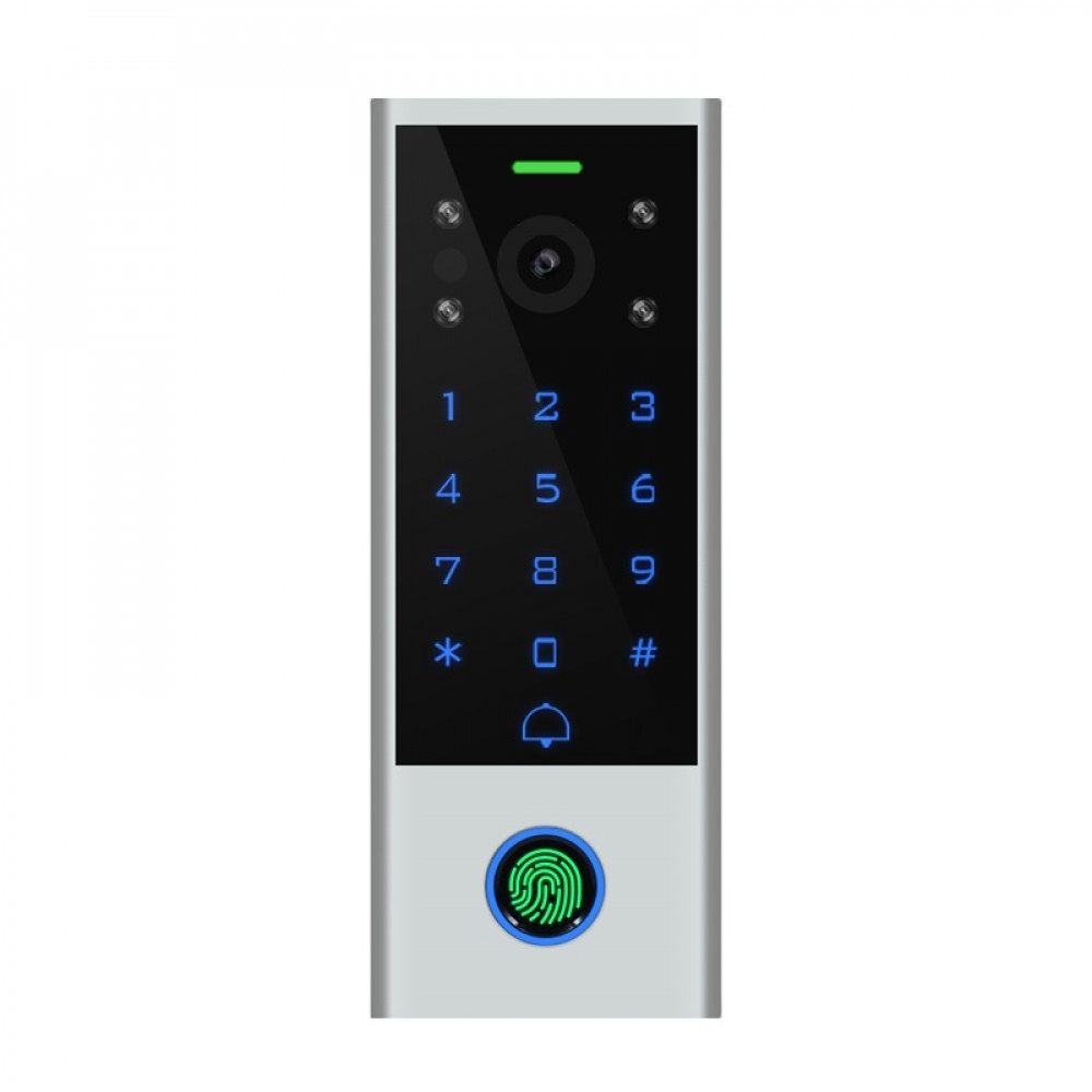 Access Control Touch Keypad and IP Video Door Phone Waterproof with Fingerprint Tuya Compatible